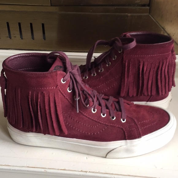 Vans Shoes - Vans Off The Wall Fring High Top Suede Shoes Sz 9